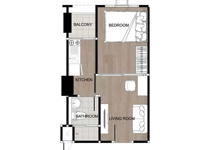 A2534 Monthly Skytrain Minutes Away Full Kitchen And Bath! 30bkk